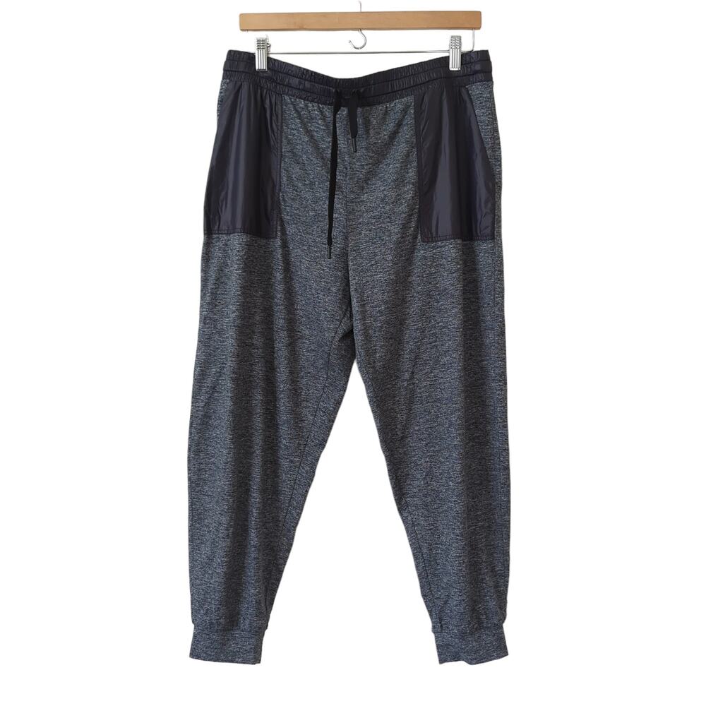 Lou & Grey Womens Jogger Pants Large Gray Cozy Soft Loungewear Space Dye Comfy